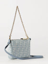 mini baguette bag in ff monogram denim with removable strap