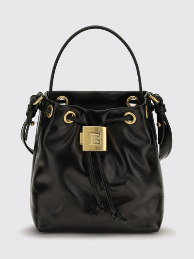 pulse leather mini bag with drawstring closure and padlock