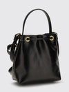 pulse leather mini bag with drawstring closure and padlock