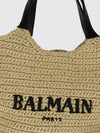 viscose tote bag with contrasting logo and double handles