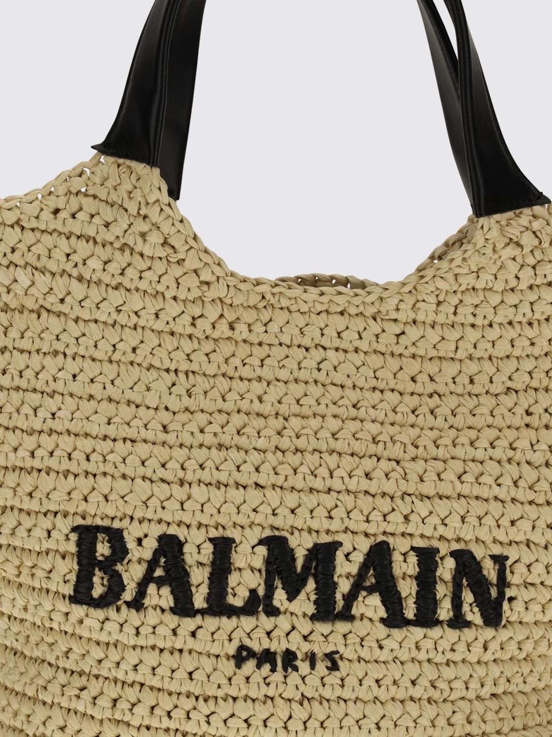 viscose tote bag with contrasting logo and double handles