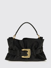anthem leather hourglass handbag with buckle detail