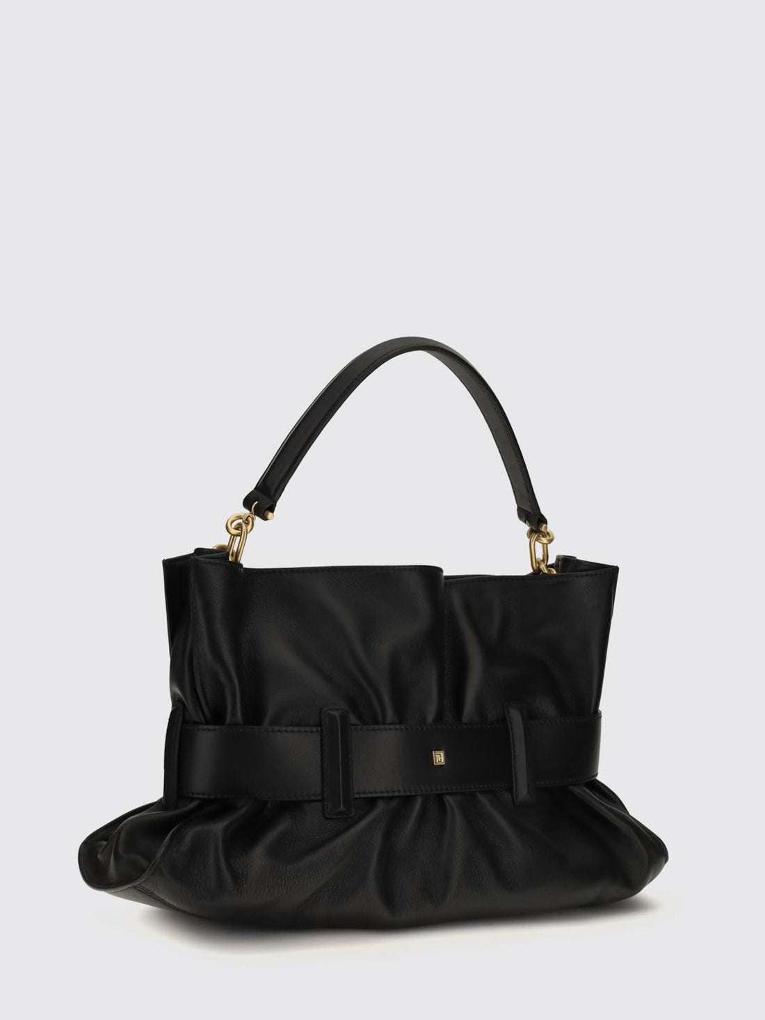 BALMAIN OS anthem leather hourglass handbag with buckle detail