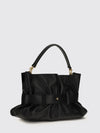 anthem leather hourglass handbag with buckle detail