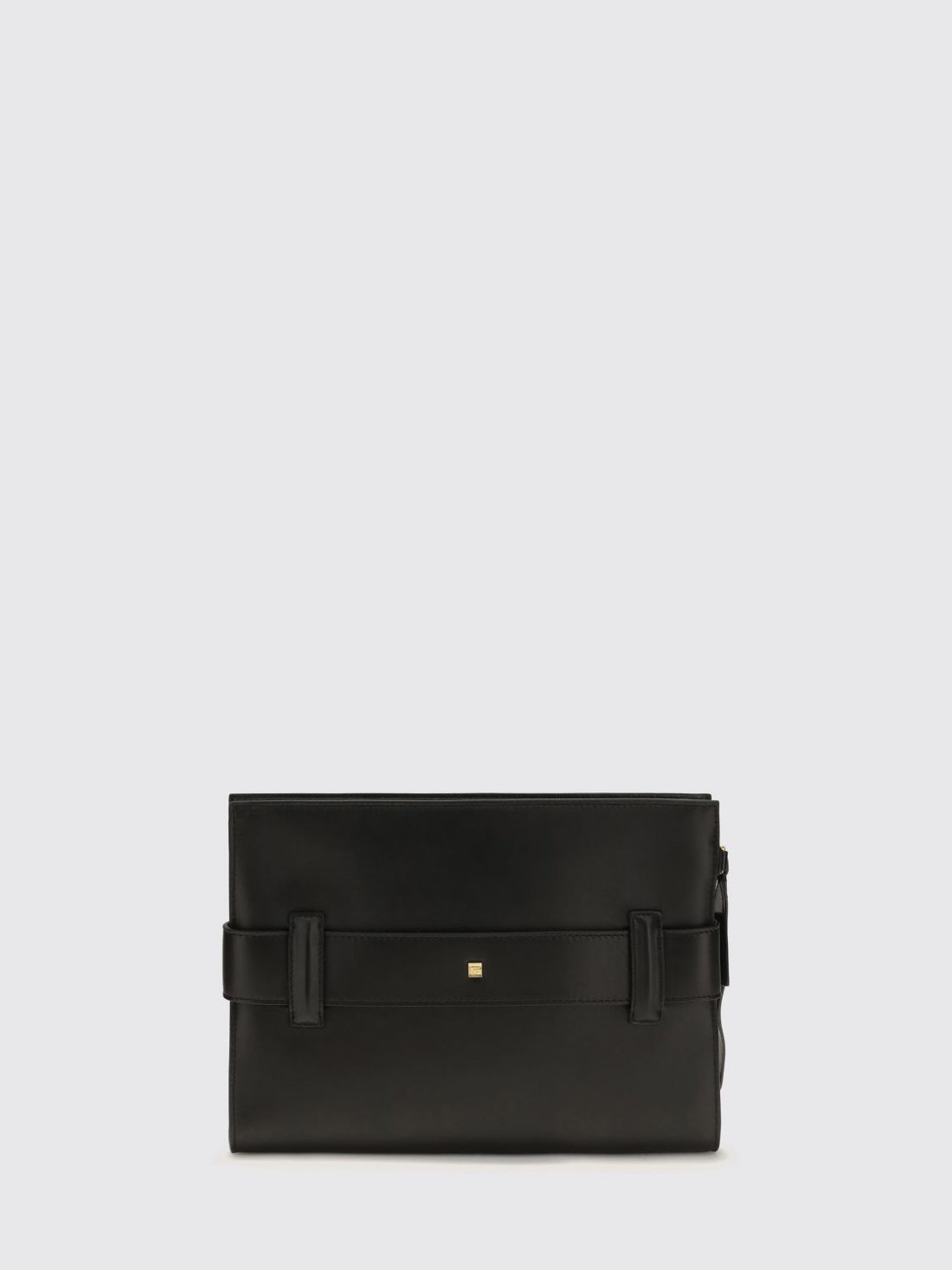 BALMAIN OS anthem lambskin leather mini bag with buckle and wrist strap