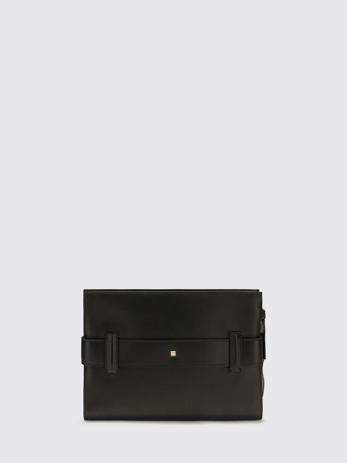 anthem lambskin leather mini bag with buckle and wrist strap