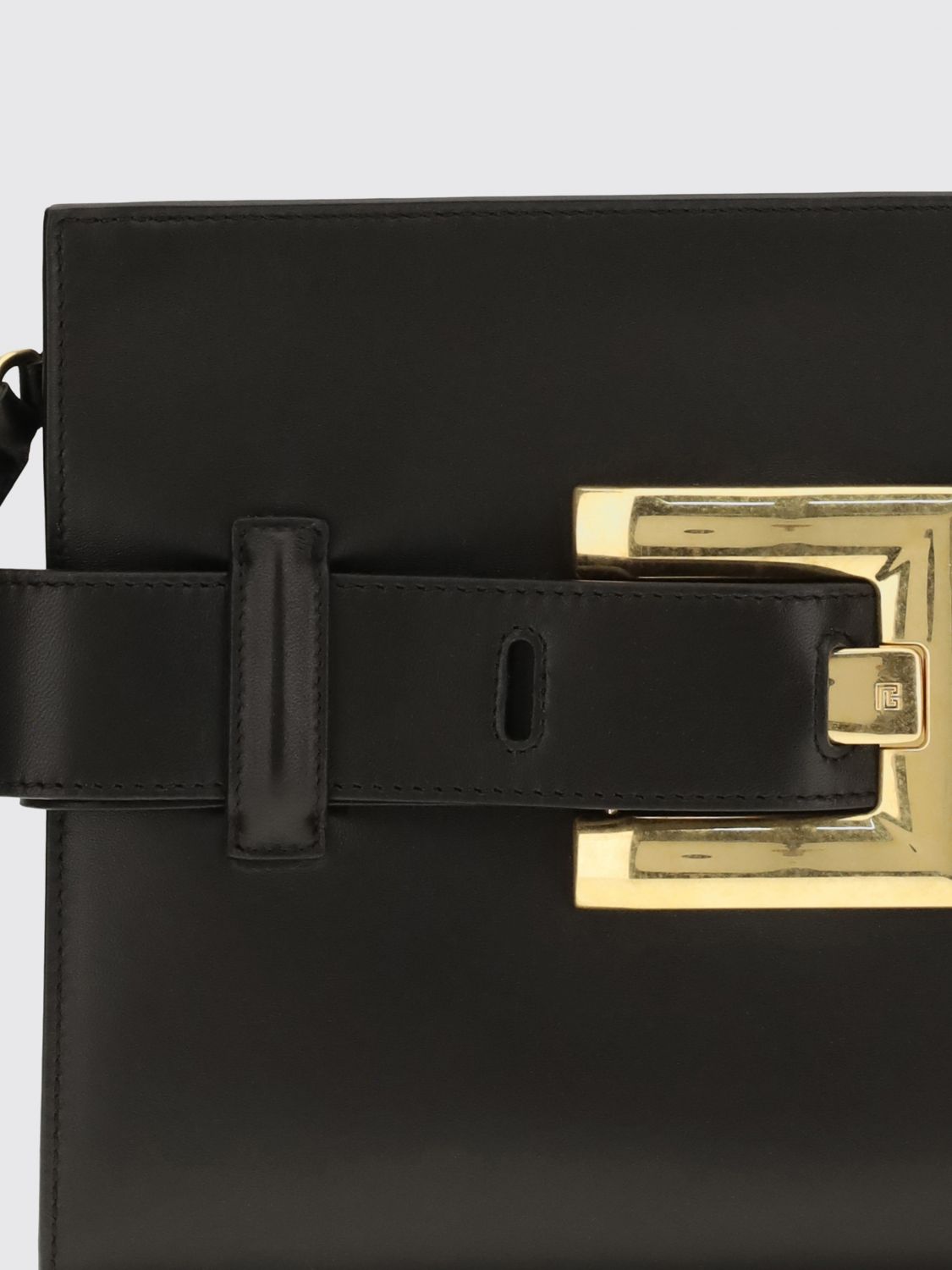 anthem lambskin leather mini bag with buckle and wrist strap
