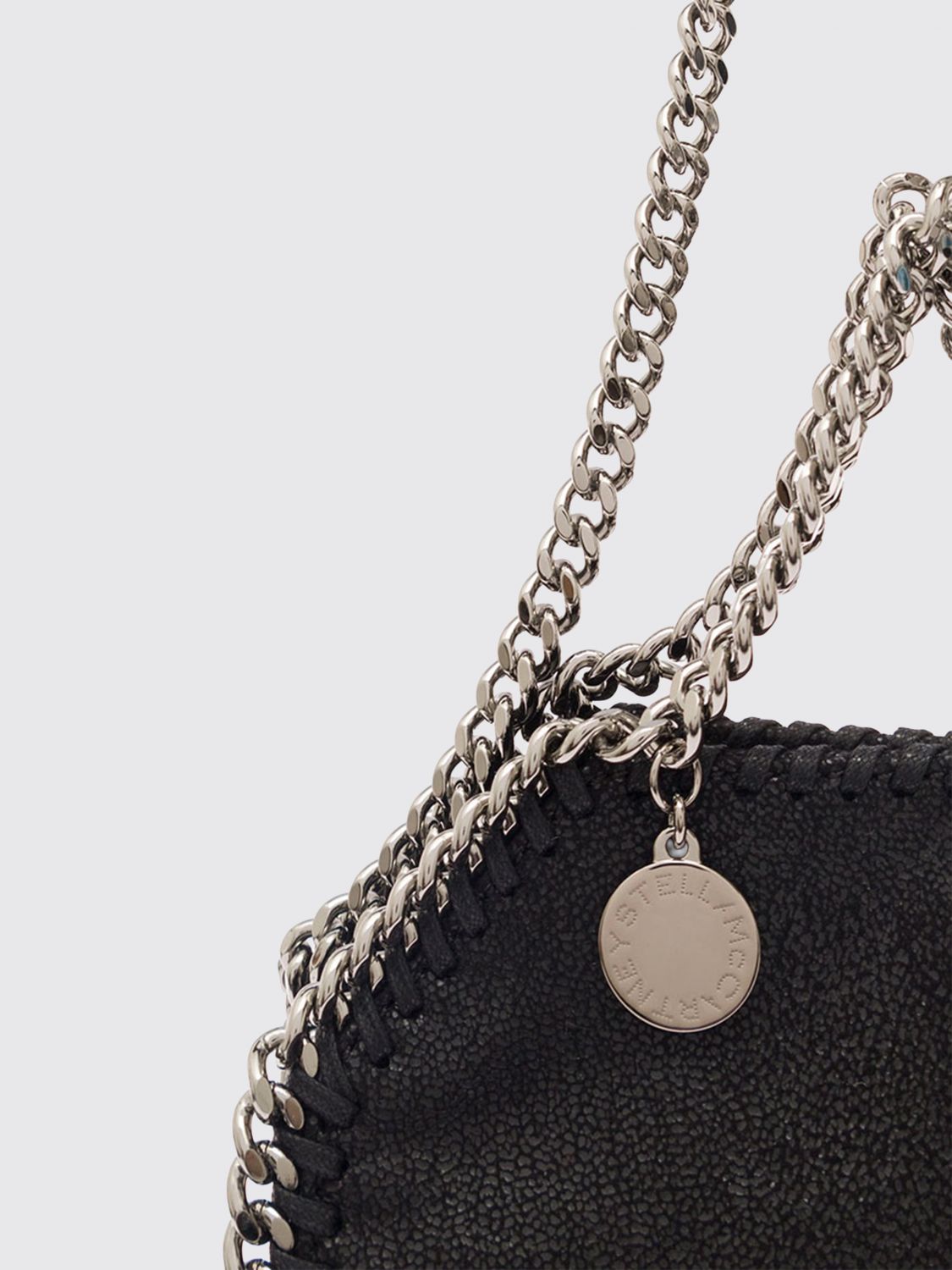 falabella alter mat handbag with chain trim