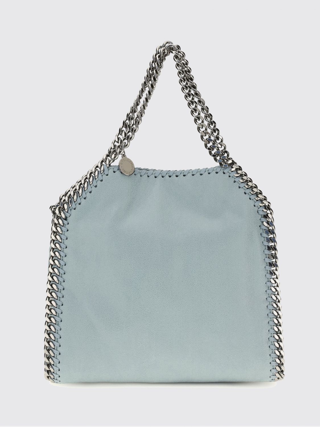 falabella alter mat handbag with chain trim
