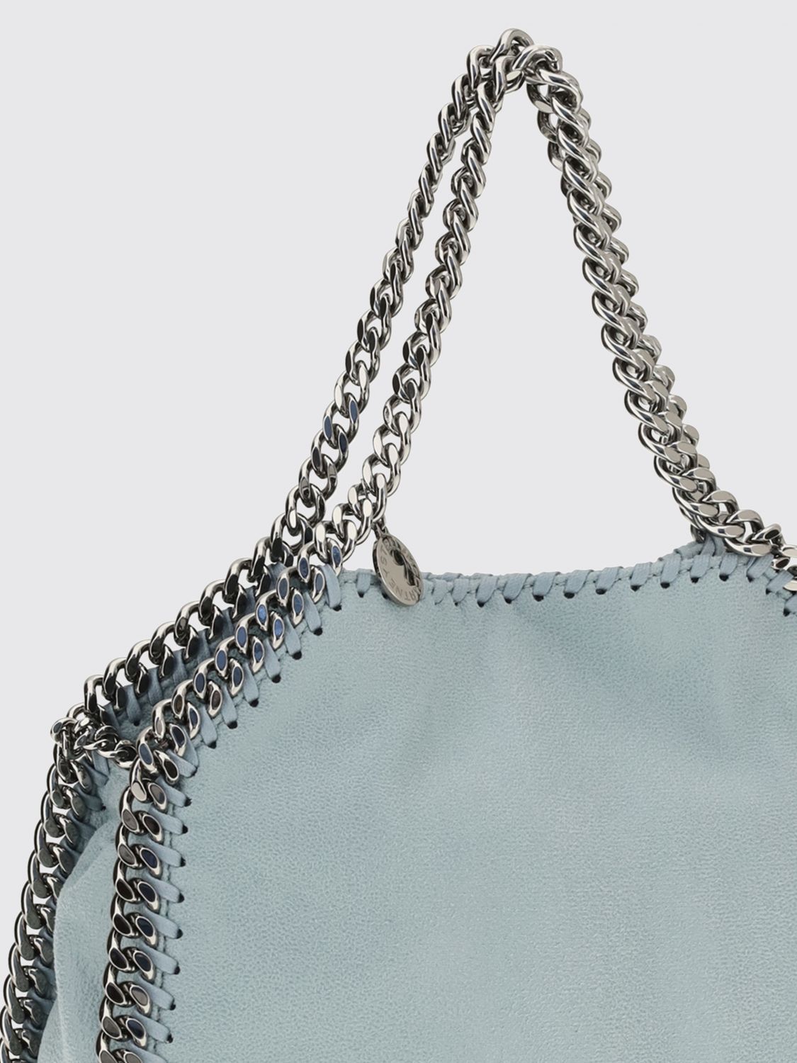 falabella alter mat handbag with chain trim