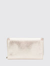 falabella crackled faux leather wallet on chain
