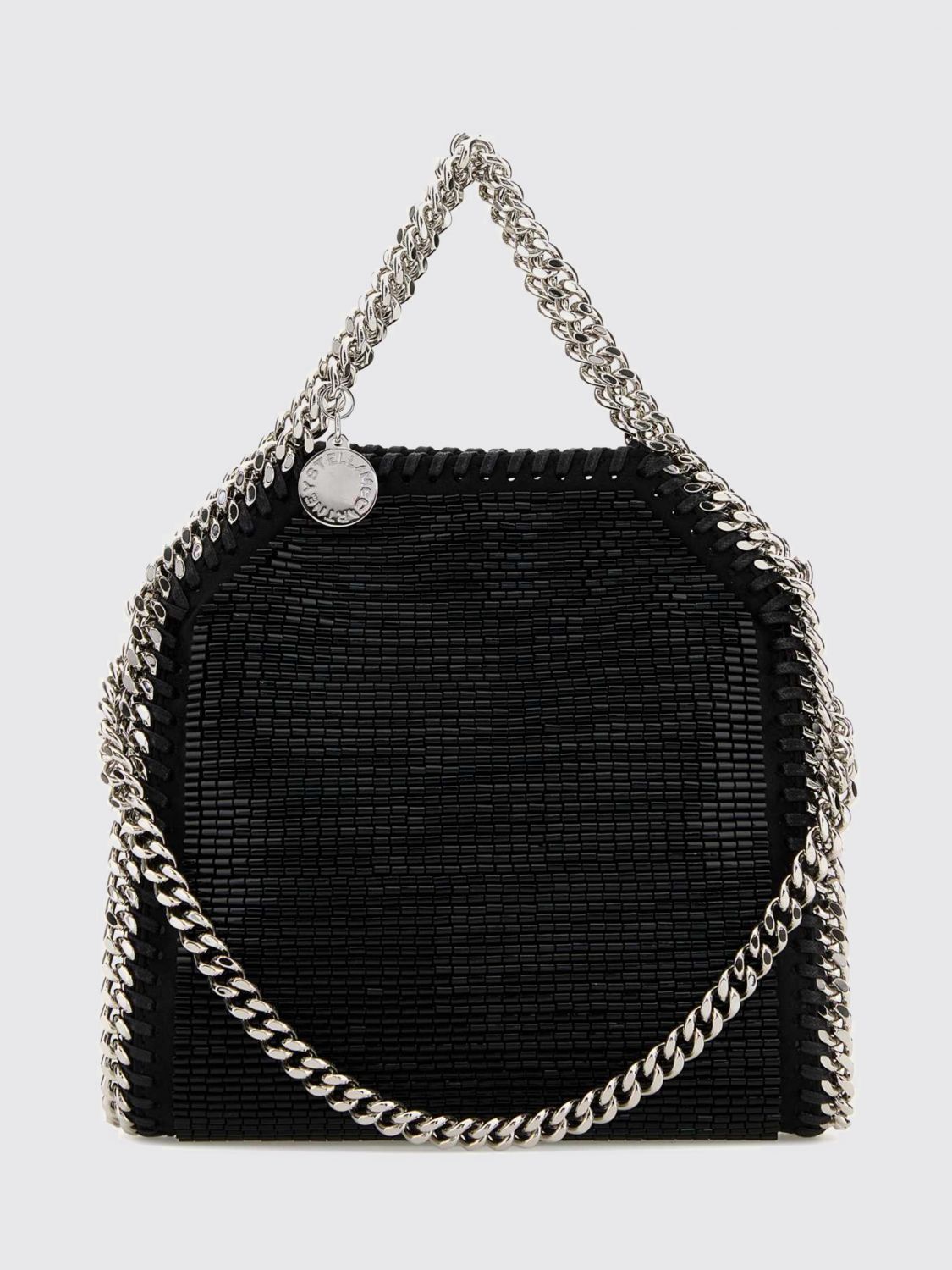 embroidered falabella alter mat handbag with beads