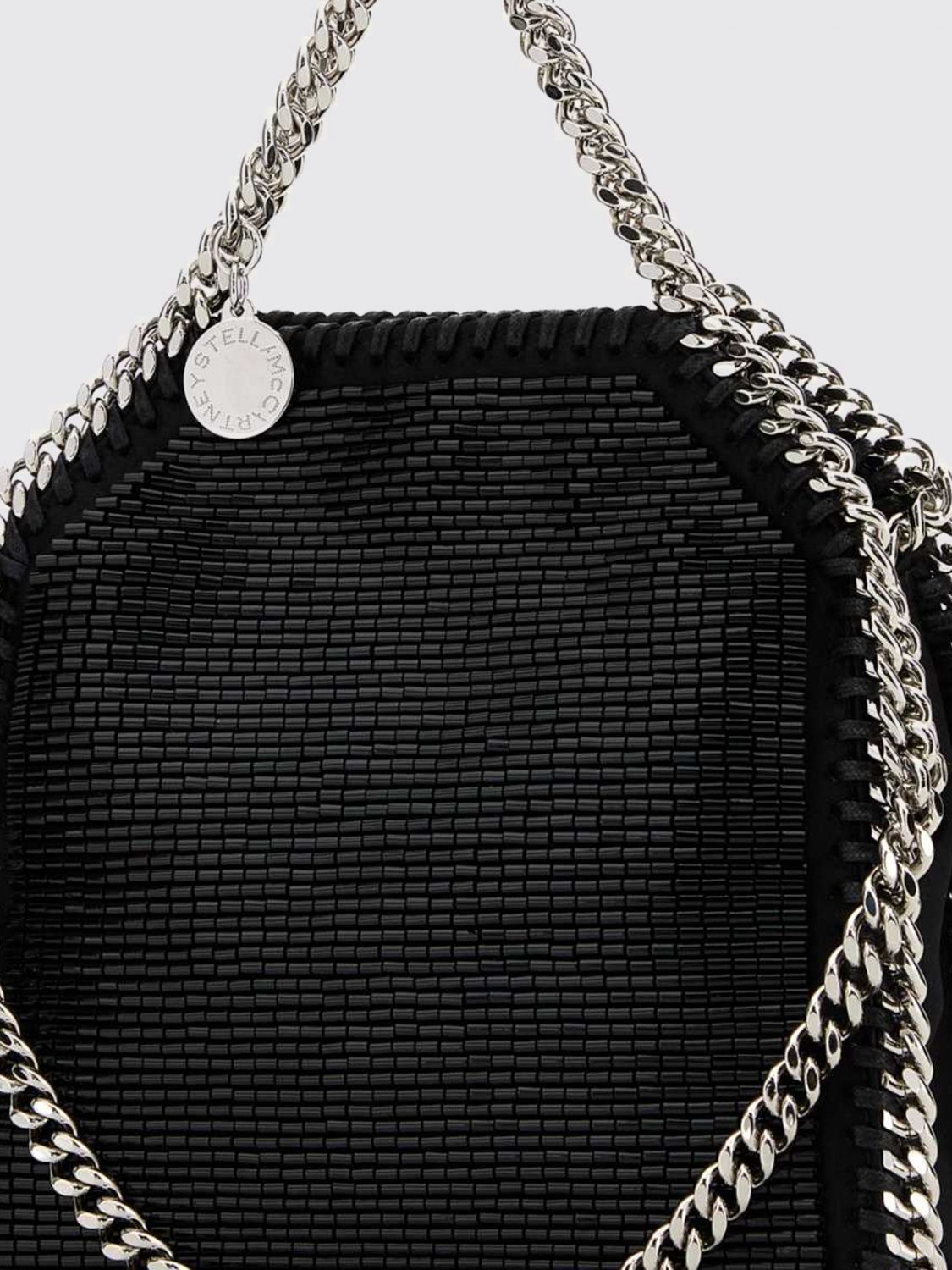 embroidered falabella alter mat handbag with beads