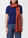 silk scarf with jacquard ff monogram and fringed edges