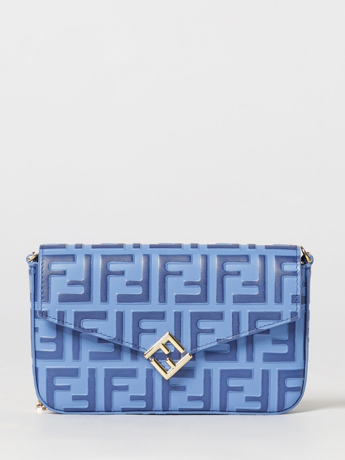 ff diamonds leather crossbody bag with monogram