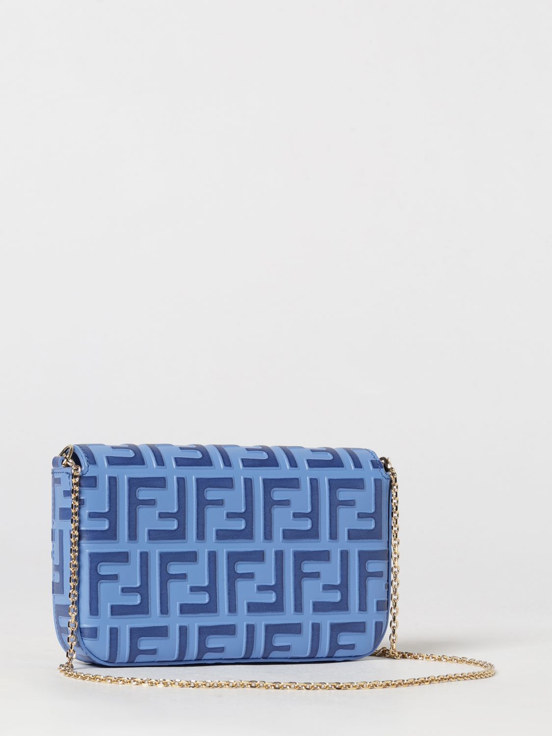 ff diamonds leather crossbody bag with monogram