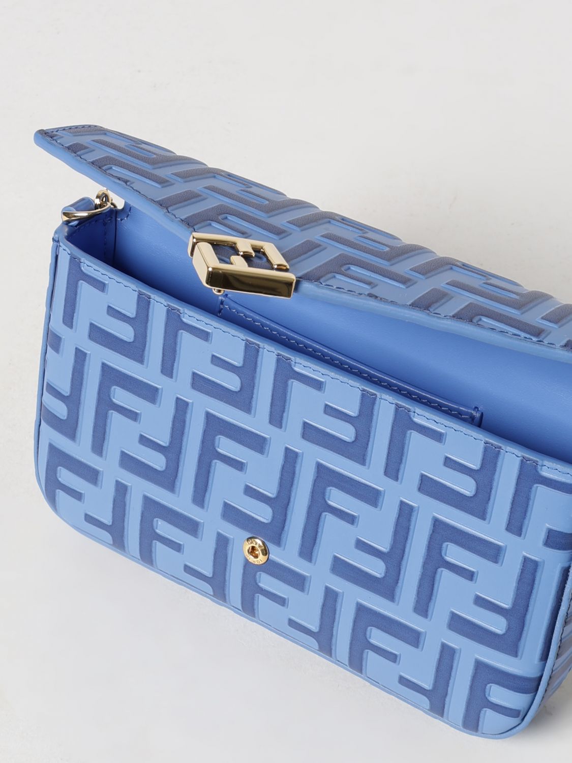 ff diamonds leather crossbody bag with monogram