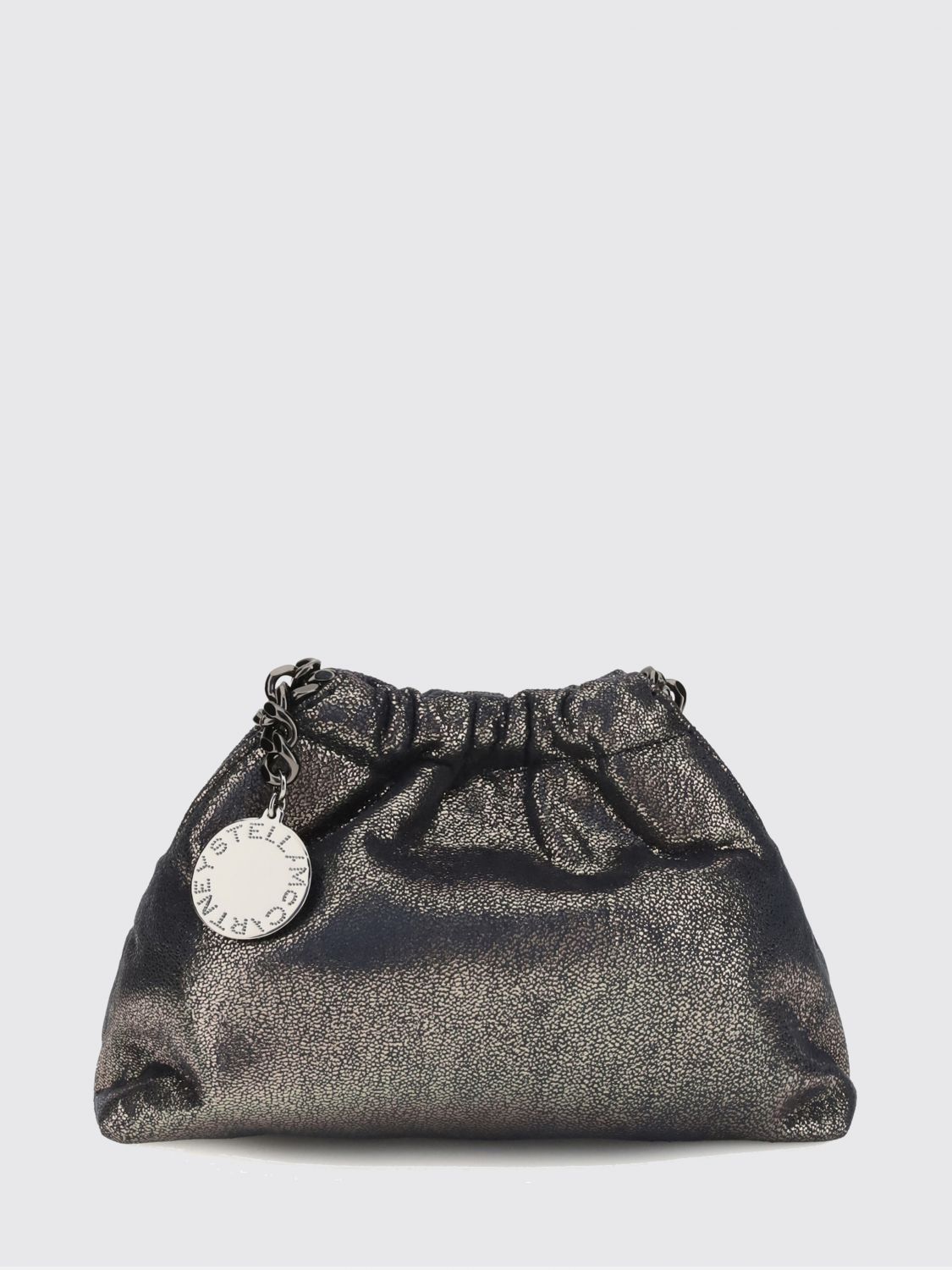 falabella laminated technical fabric mini bag with chain handle