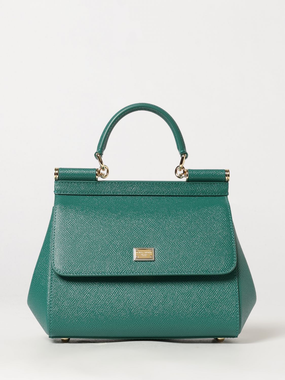 sicily mini handbag in grained calfskin leather
