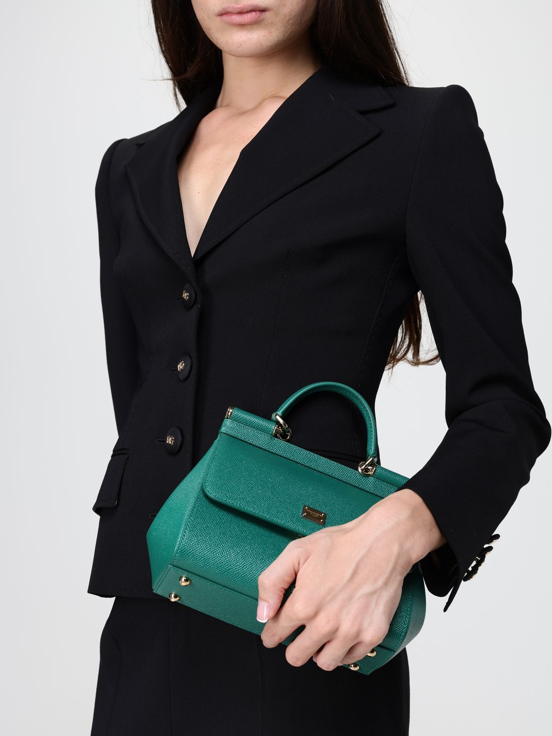 sicily mini handbag in grained calfskin leather