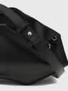 manta asymmetrical clutch in smooth calfskin with metal ring detail