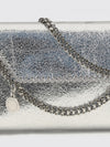 falabella crackle-effect faux leather wallet on chain