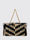 panthea python and suede shoulder bag with vlogo signature