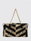 panthea python and suede shoulder bag with vlogo signature