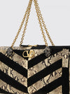 panthea python and suede shoulder bag with vlogo signature