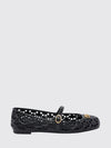 ondette perforated rubber mary jane ballet flats with vlogo