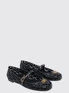 ondette perforated rubber mary jane ballet flats with vlogo
