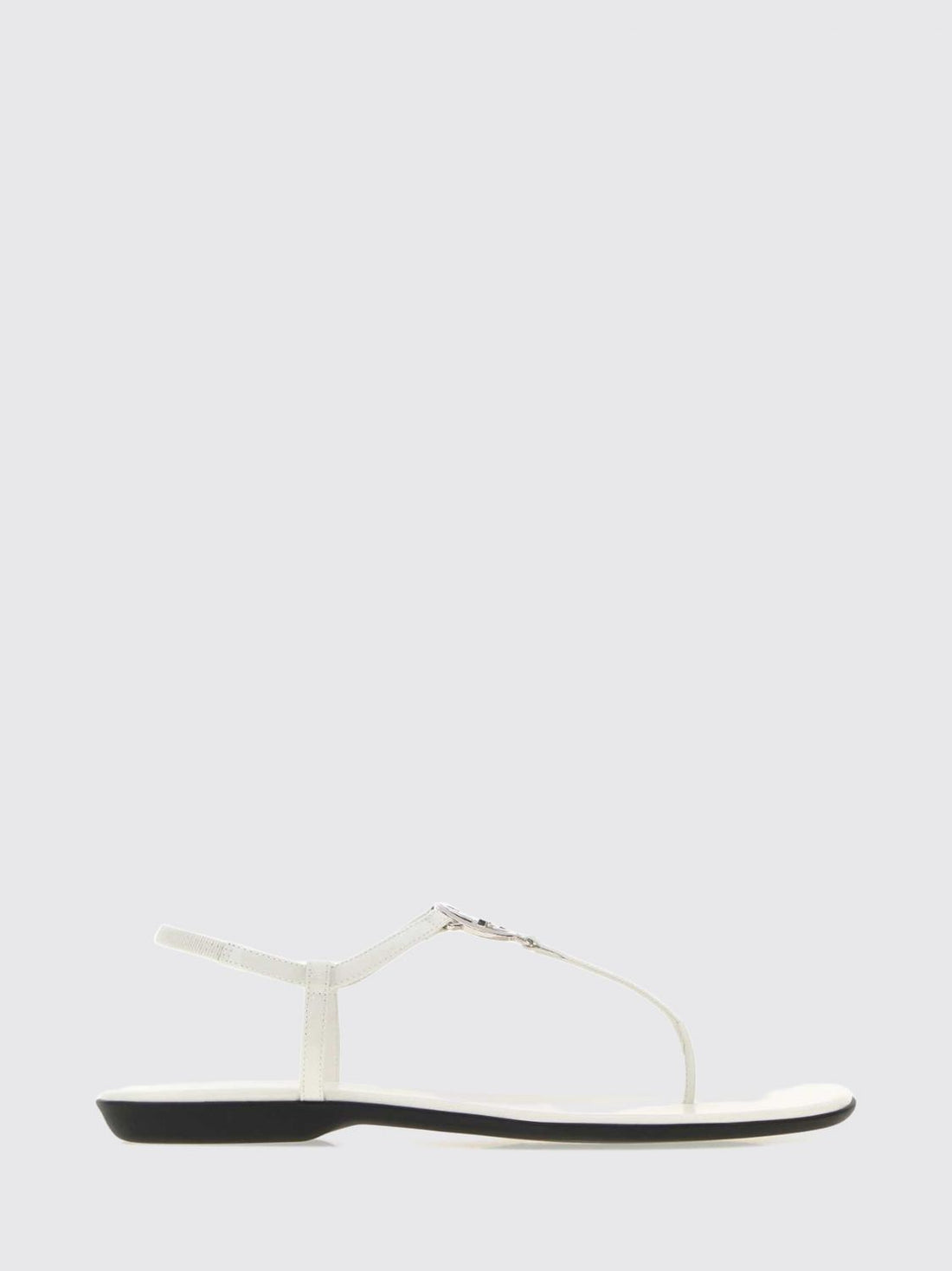 GUCCI 40 interlocking g leather thong sandals with low heel
