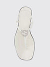 interlocking g leather thong sandals with low heel