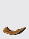 prima leather ballet flats with horsebit and square toe