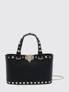 rockstud grained calf leather mini handbag