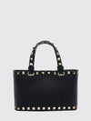 rockstud grained calf leather mini handbag