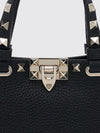 rockstud grained calf leather mini handbag