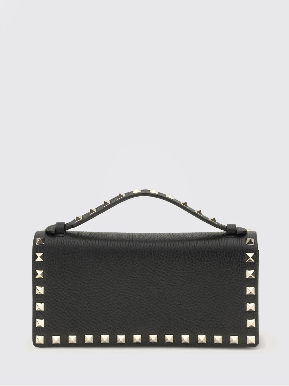 VALENTINO GARAVANI OS rockstud calfskin leather handbag with studs and chain strap