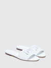 leather mule sandals with dg monogram and low heel