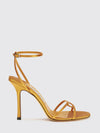 leo silk satin sandals with high stiletto heel