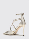 azia laminated nappa high stiletto heel sandals