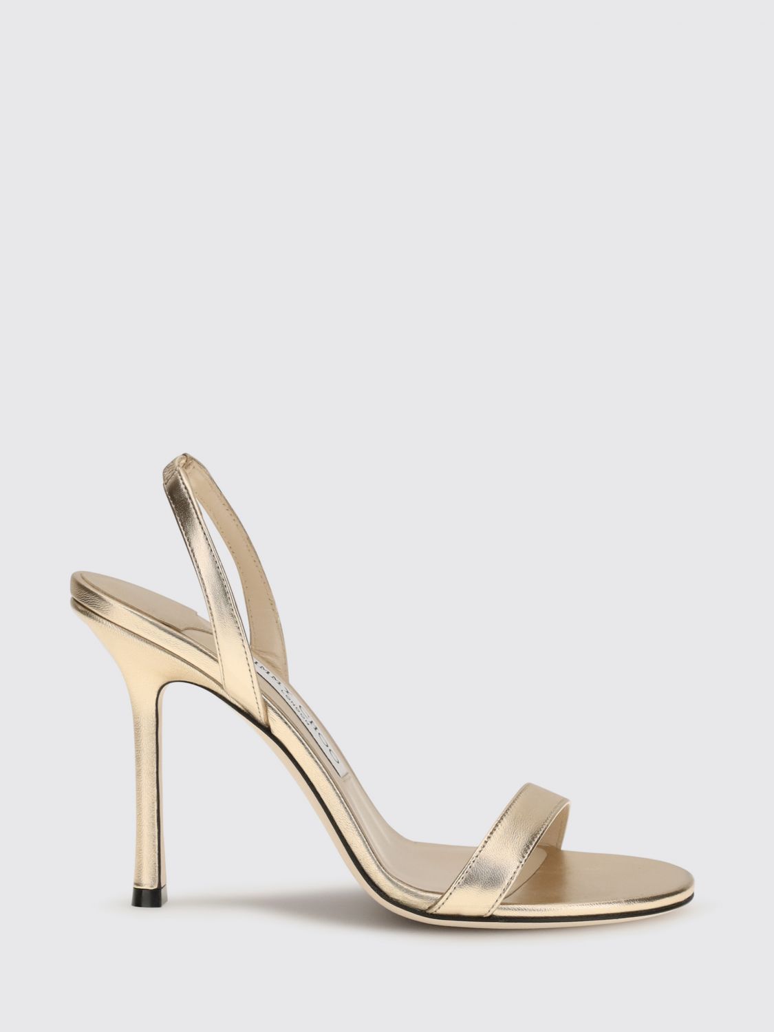 jenn laminated leather high heel slingback sandals