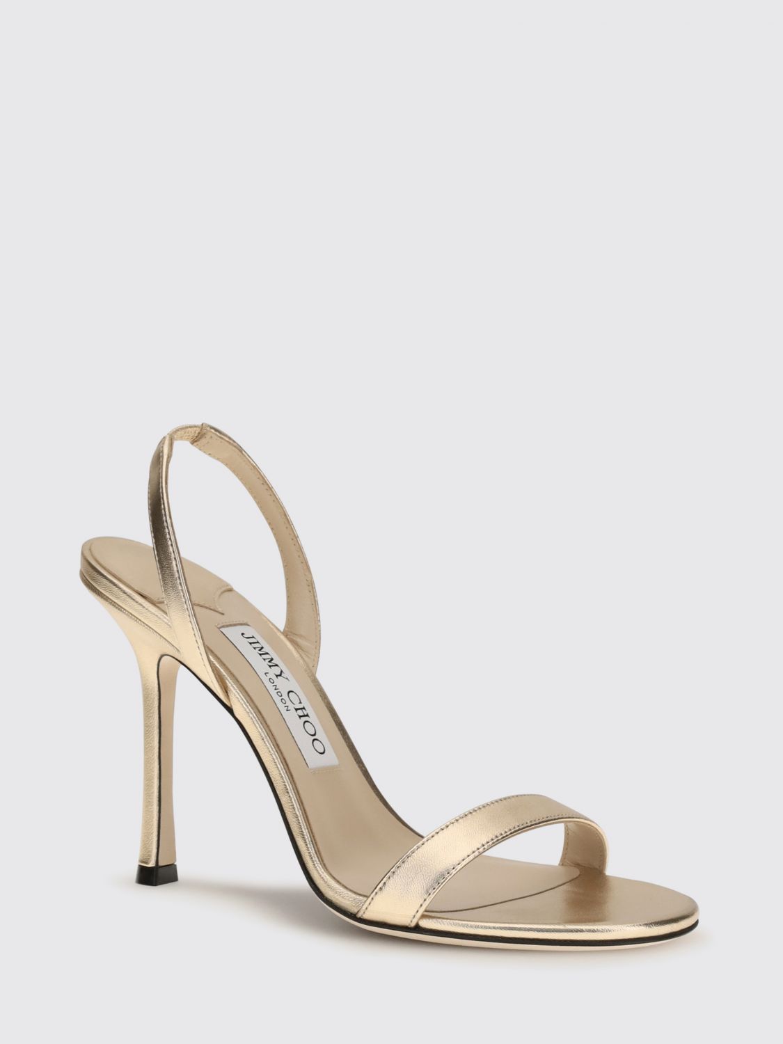 jenn laminated leather high heel slingback sandals