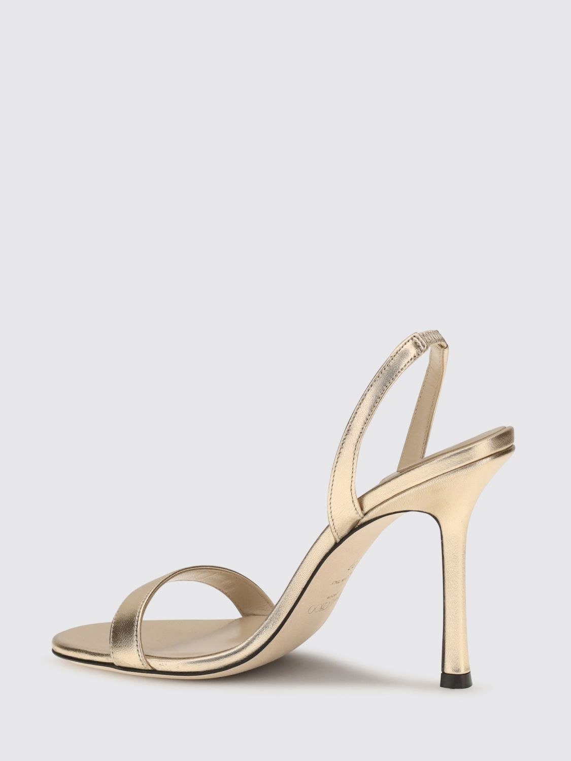 jenn laminated leather high heel slingback sandals