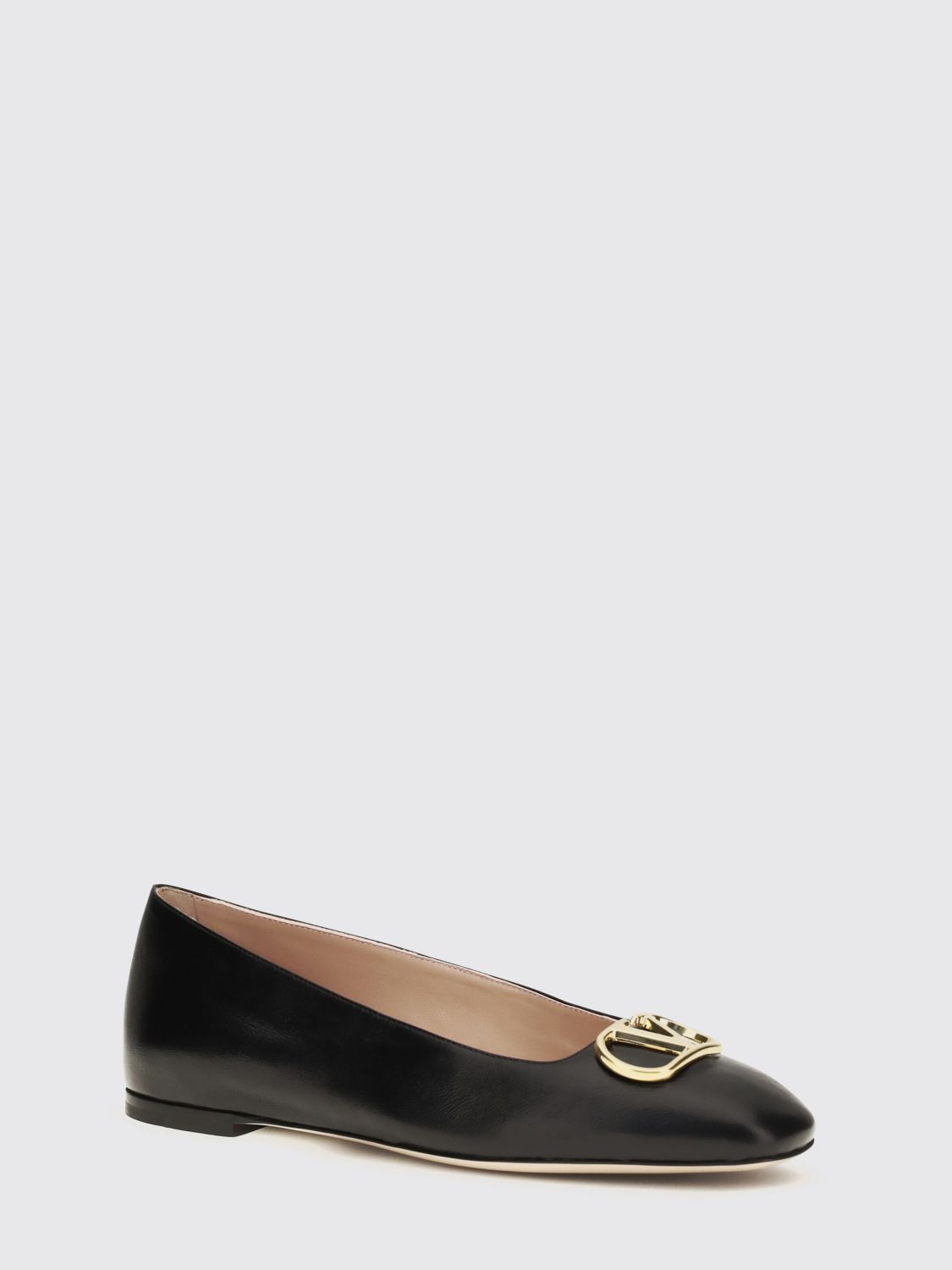 vlogo signature smooth calf leather ballet flats