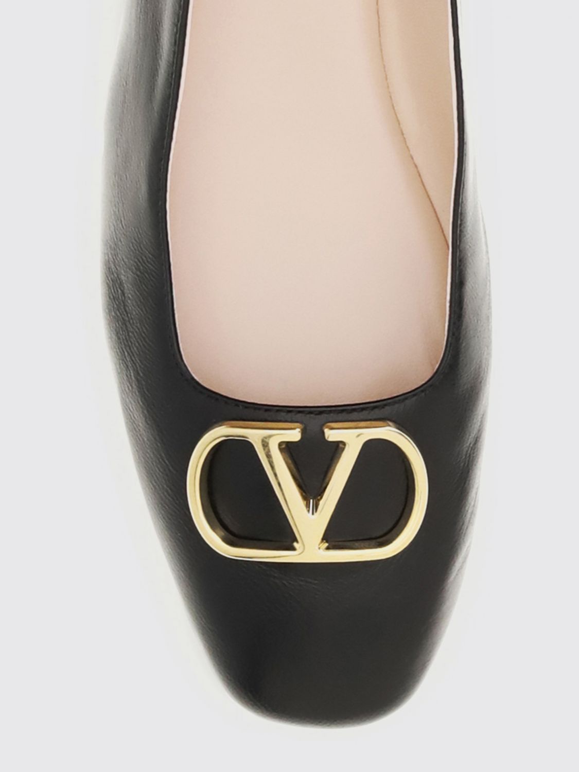 vlogo signature smooth calf leather ballet flats