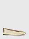 vlogo signature gold laminated nappa ballet flats
