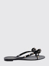 rockstud rubber thong sandals with studs and bow detail