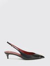 vlogo signature calfskin leather low-heel slingback pumps
