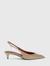 vlogo signature calfskin leather low-heel slingback pumps